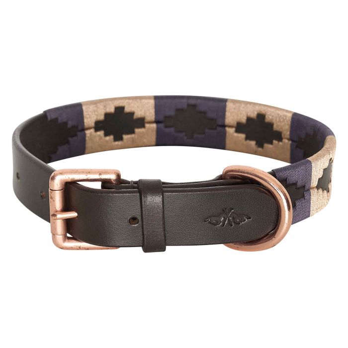Dog collar HVPChaya - 8546 - Brown-Navy